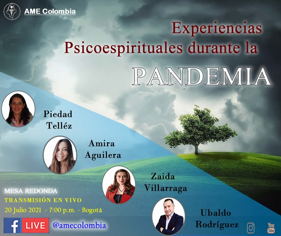 video de la conferencia Mesa Redonda - Experiencias Psicoespirituales durante la Pandemia. Julio20_2021