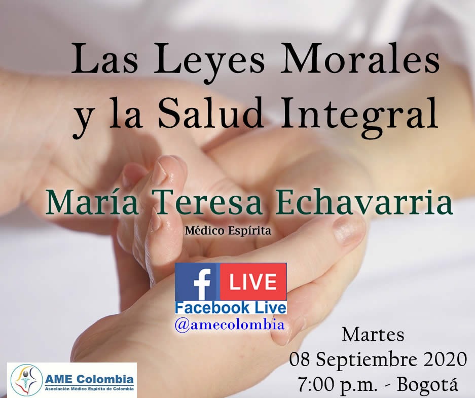 video de la conferencia Las leyes Morales y la Salud Integral. Por: María Teresa Echavarria. 08 de Septiembre 2020
        