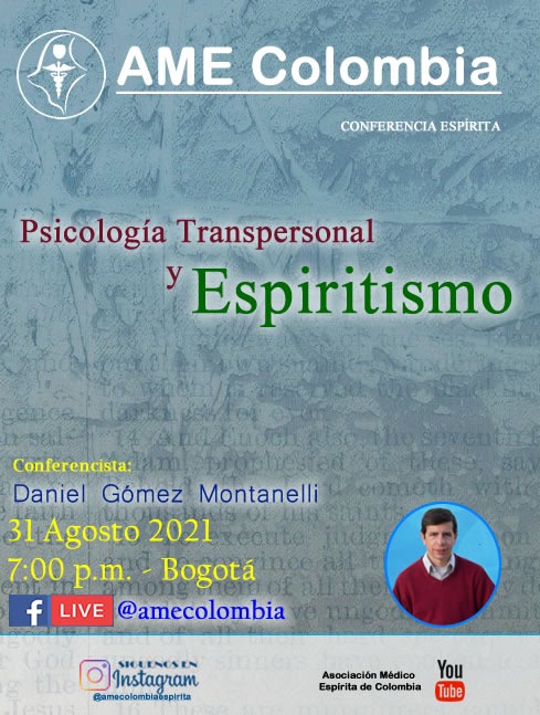video de la conferencia Psicología Transpersonal y Espiritismo. Agosto31_2021